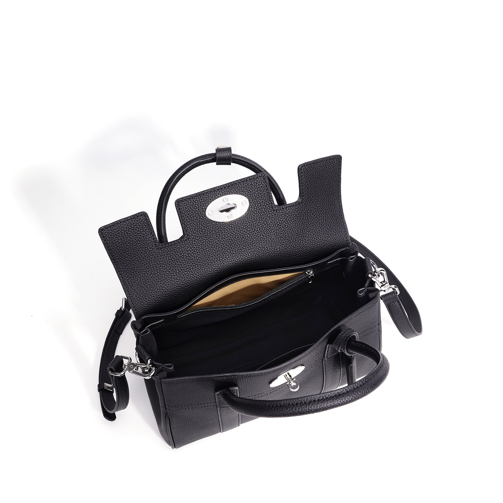 DEEPKEE 韓系サドルバッグ 真皮復古斜挎手提包 W3233