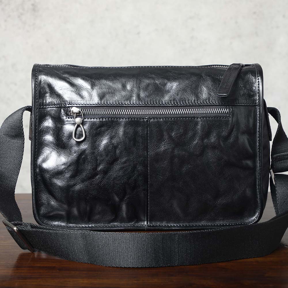 DEEPKEE 男士休閒眞皮單肩包 6740 號