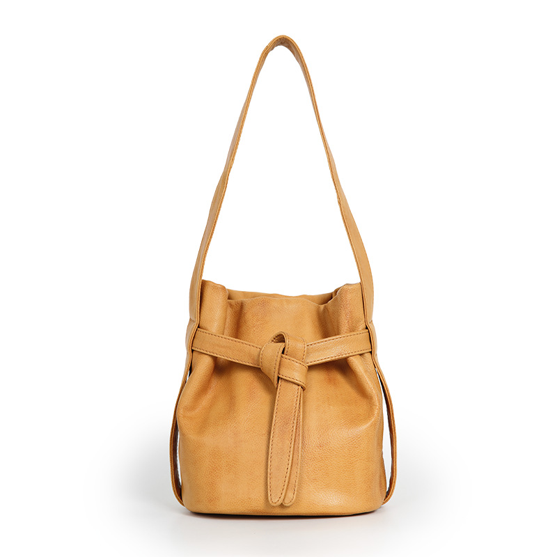 DEEPKEE 手工真皮バッグ水桶包 18694C1 號