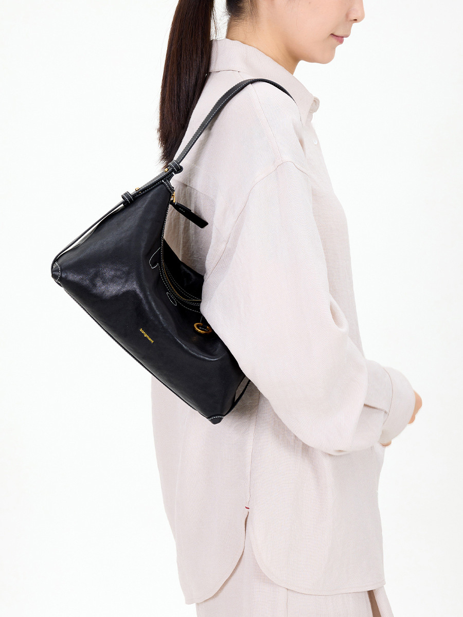 DEEPKEE 植鞣ぎゅうか通勤腋包饺子包 B24XJ29X03-34CS號