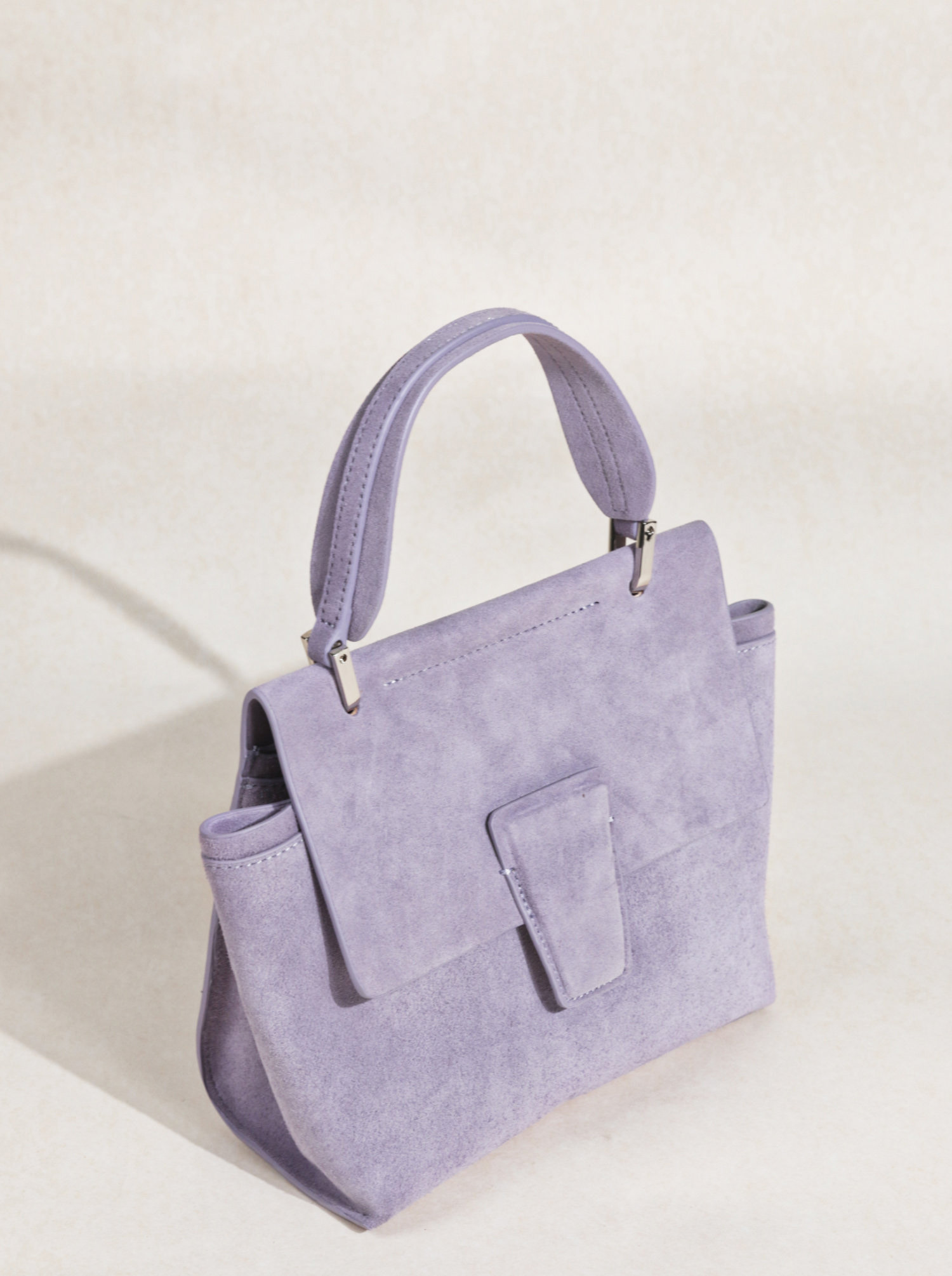 羊猄皮真皮翻蓋手提托特包C0311號