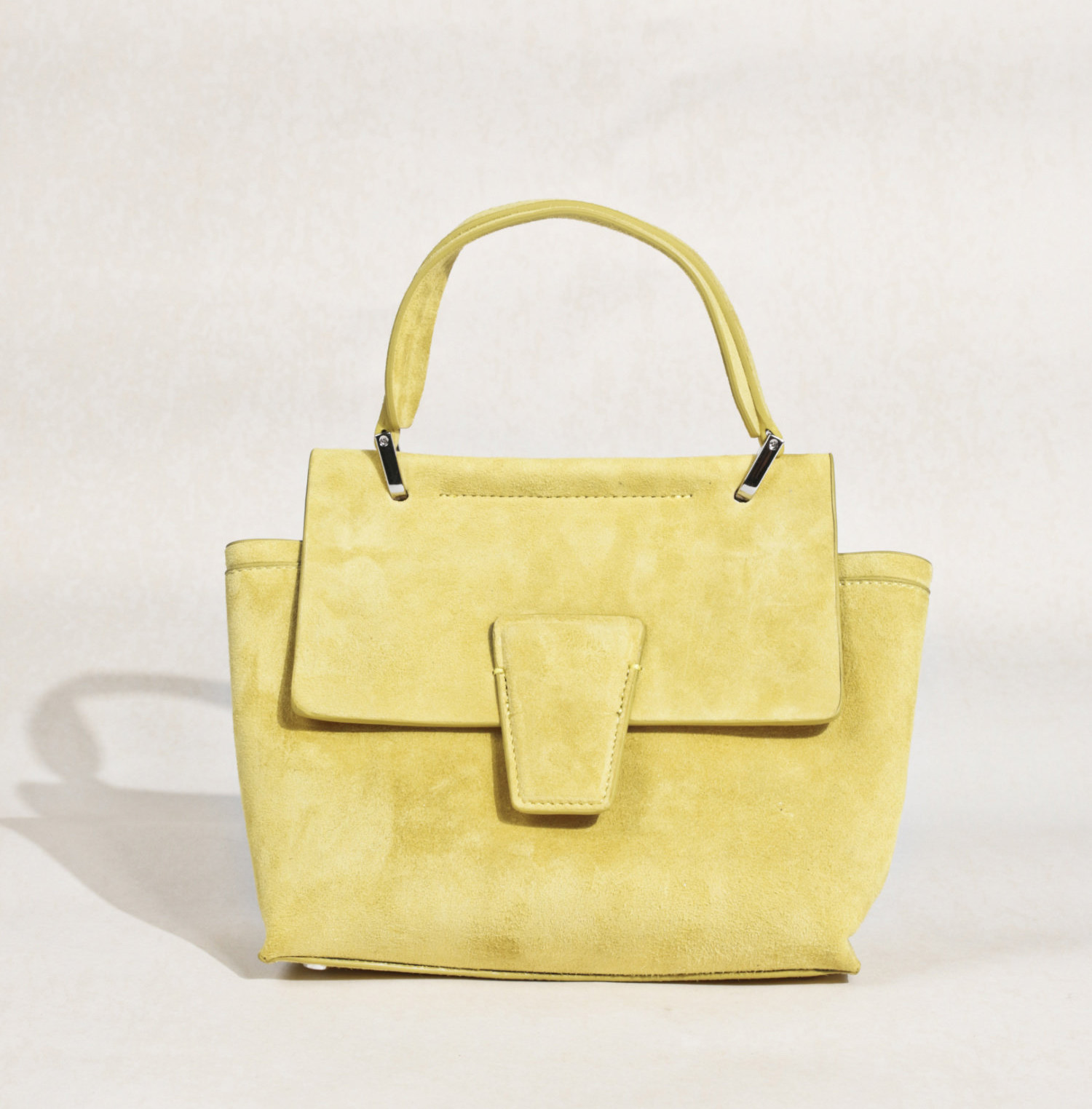 羊猄皮真皮翻蓋手提托特包C0311號