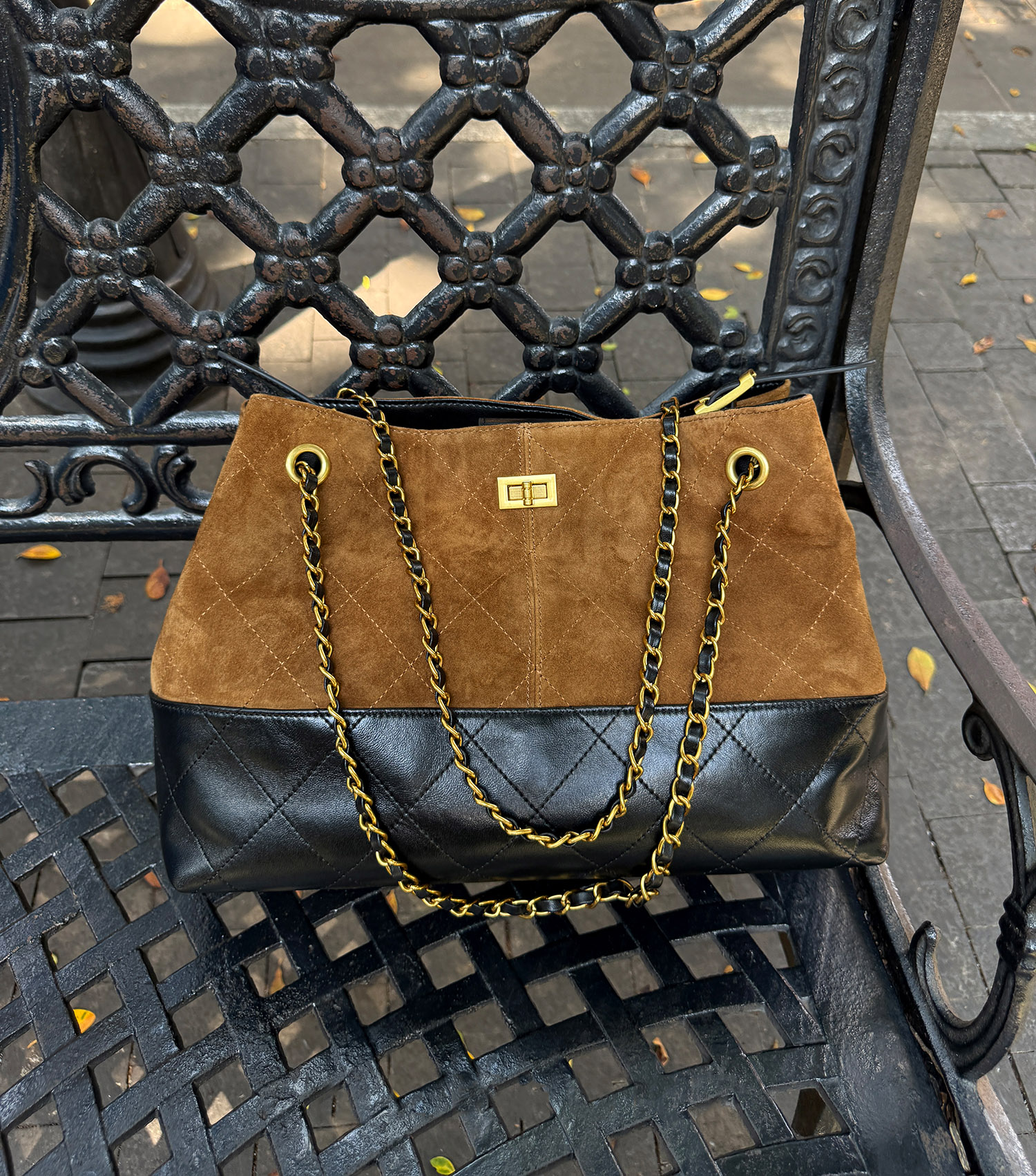 DEEPKEE 加工の牛革を使用 撞色腋下包 6275號