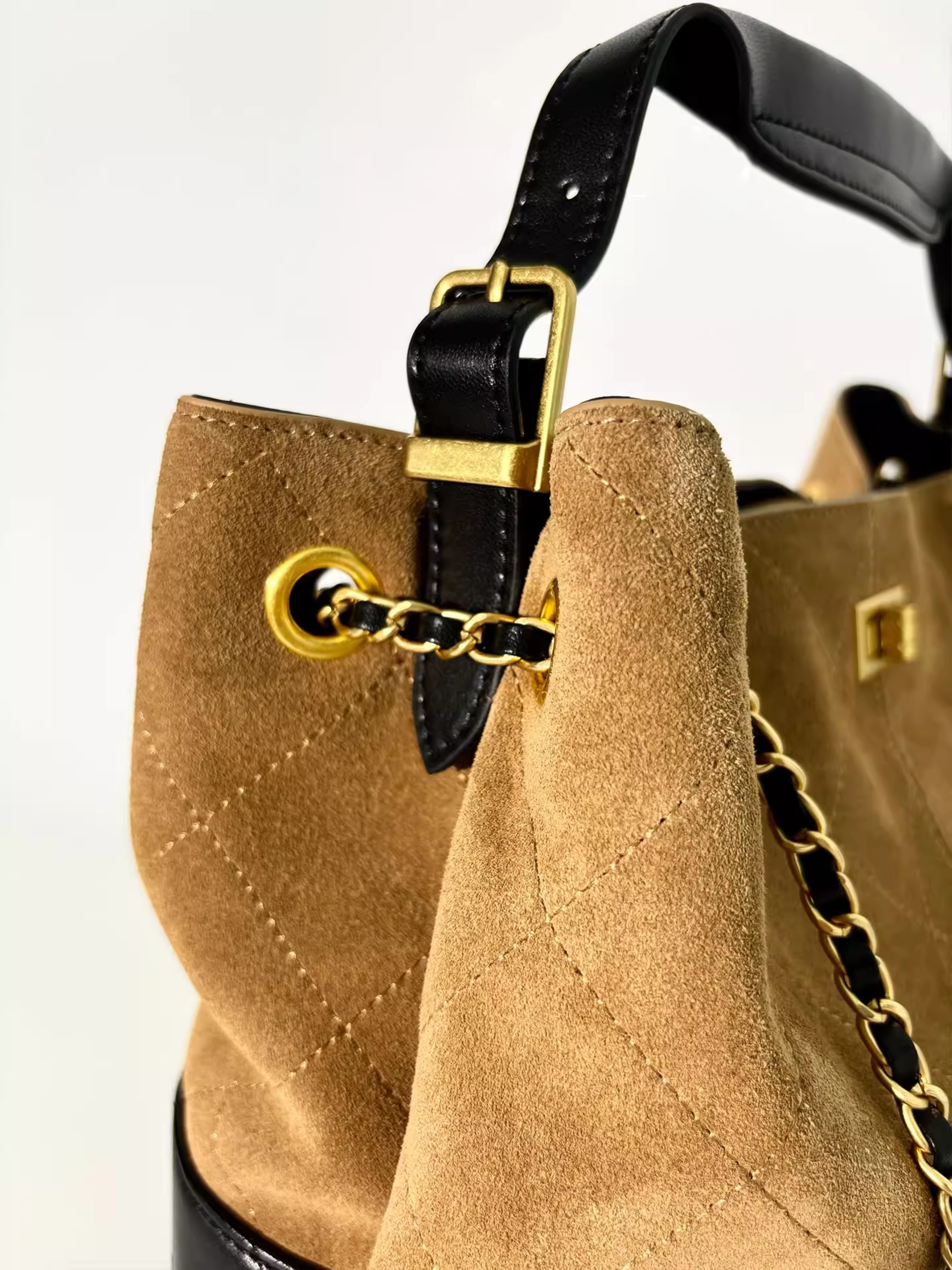 DEEPKEE 加工の牛革を使用 撞色腋下包 6275號