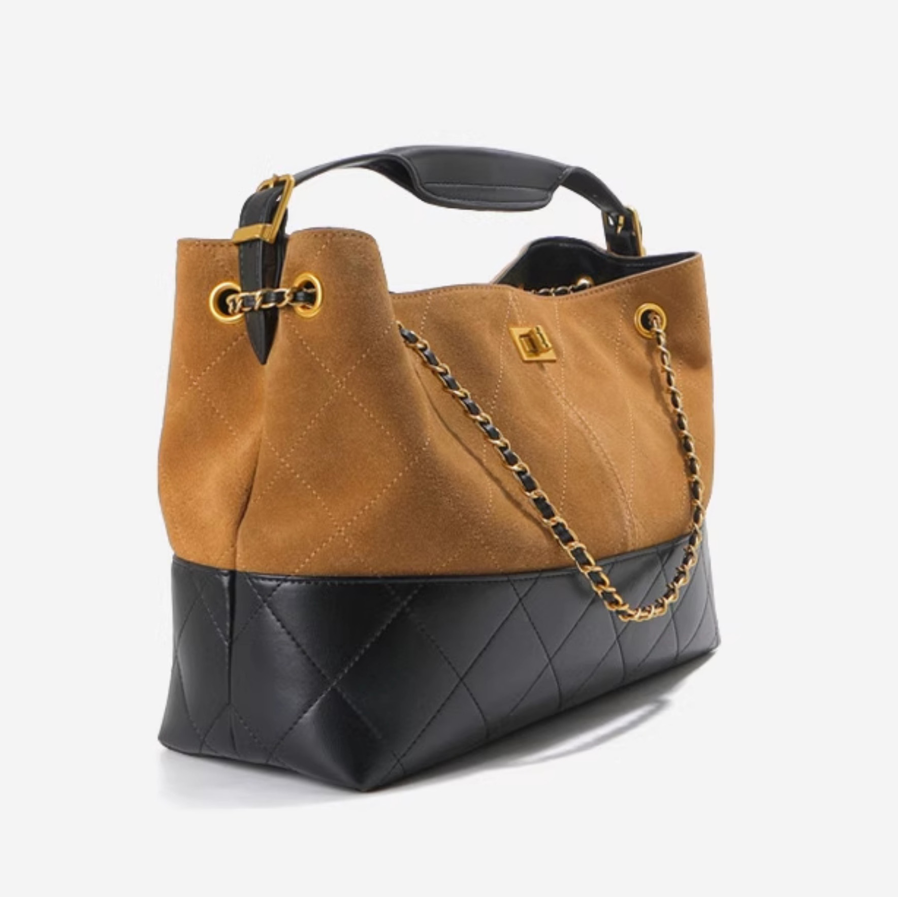 DEEPKEE 加工の牛革を使用 撞色腋下包 6275號