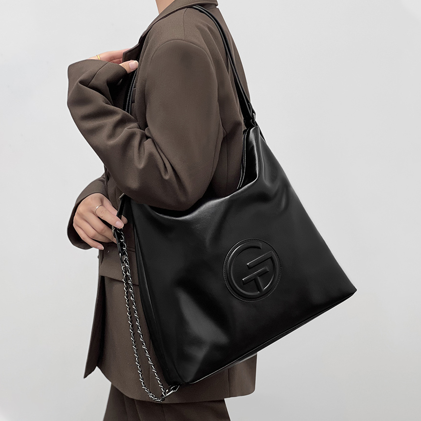 DEEPKEE-軟牛皮鬆弛感雙肩包A242號