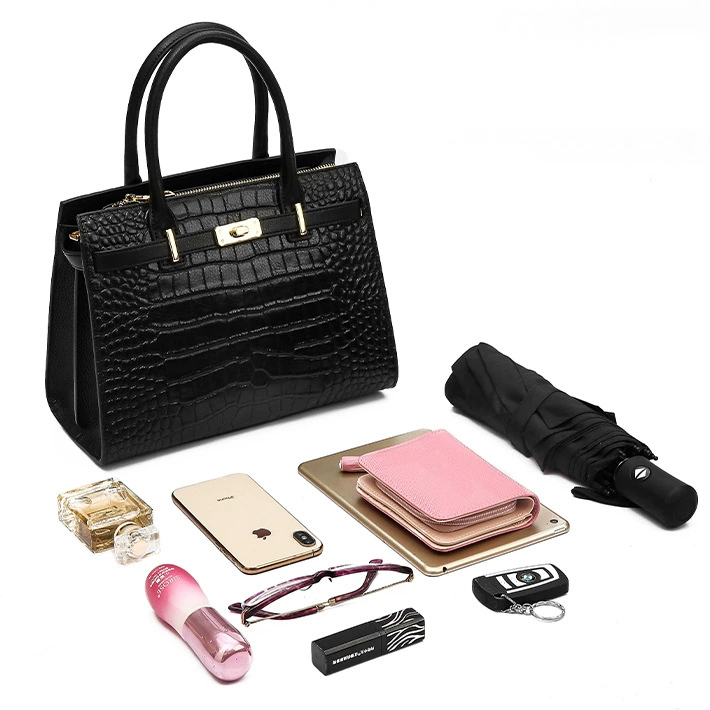 DEEPKEE-鱷魚紋單肩手提包 8995號