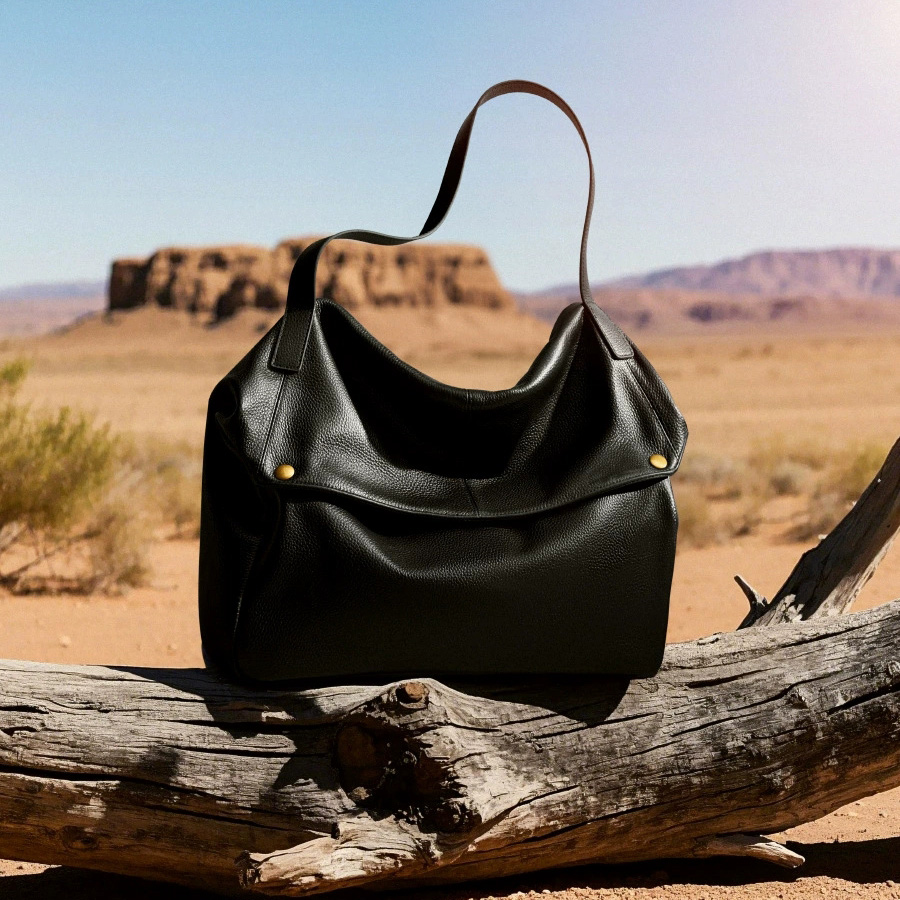 DEEPKEE-真皮大包歐美風軟皮トートバッグ簡約休閒女包 2957 號