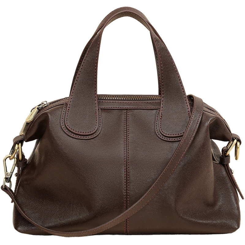 DEEPKEE-真皮大容量波士頓包手提包 V92663 號