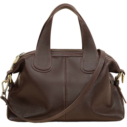 DEEPKEE-真皮大容量波士頓包手提包 V92663 號