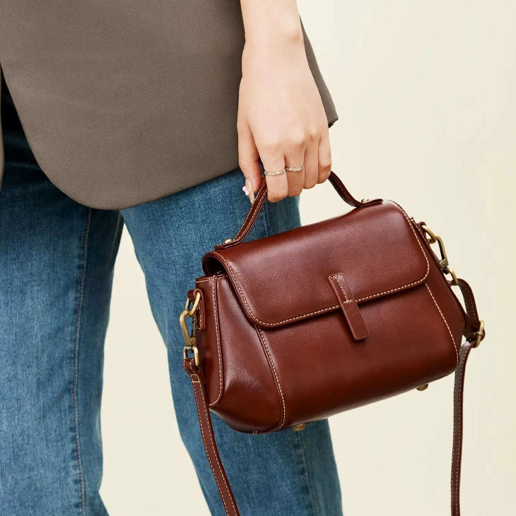 DEEPKEE-牛皮貝殼女包 7143-D 號