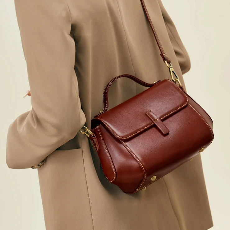 DEEPKEE-牛皮貝殼女包 7143-D 號