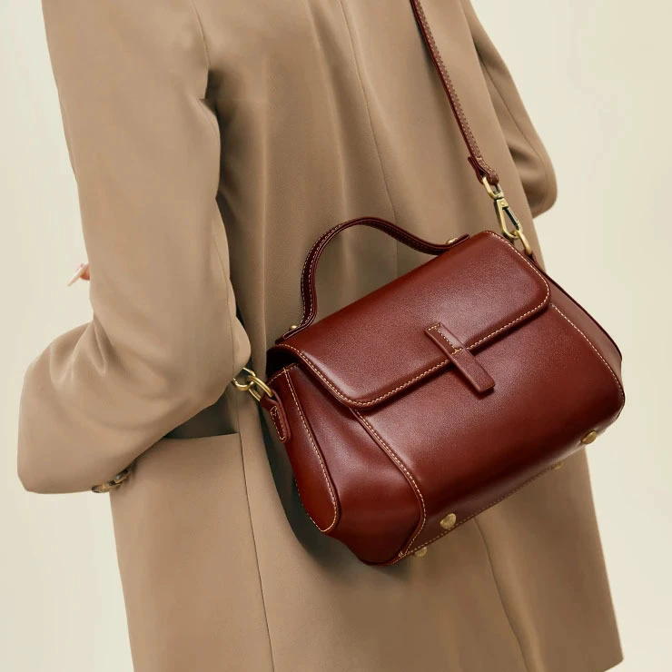 DEEPKEE-牛皮貝殼女包 7143-D 號