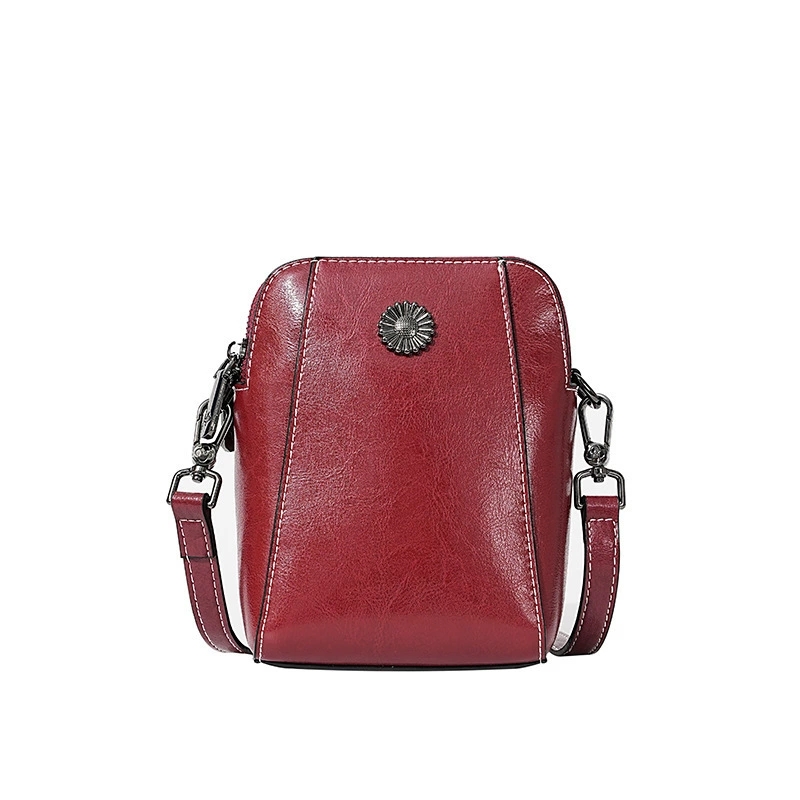 DEEPKEE-牛皮手機拉鍊小包 6881 號