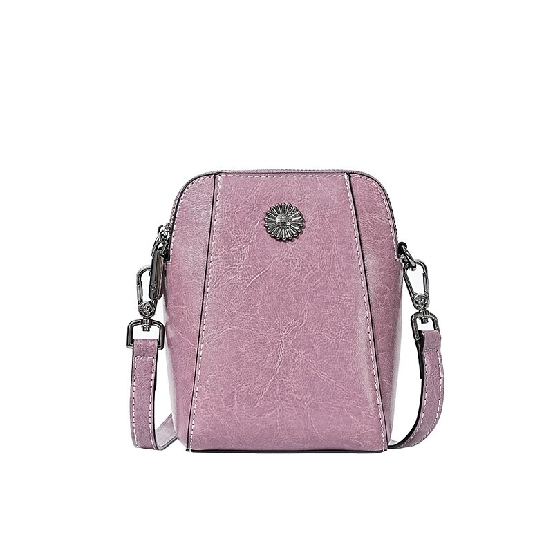 DEEPKEE-牛皮手機拉鍊小包 6881 號