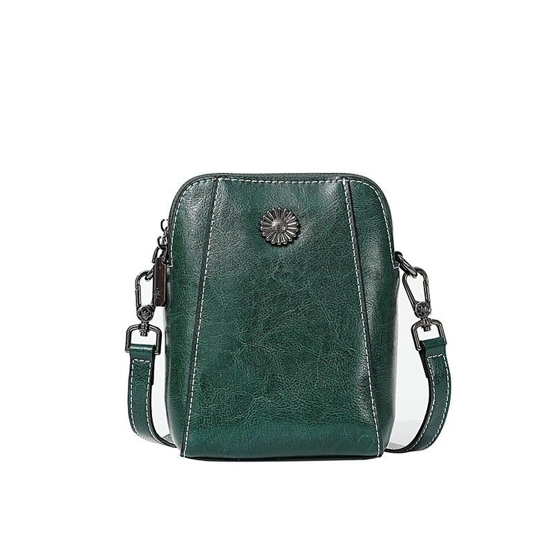 DEEPKEE-牛皮手機拉鍊小包 6881 號