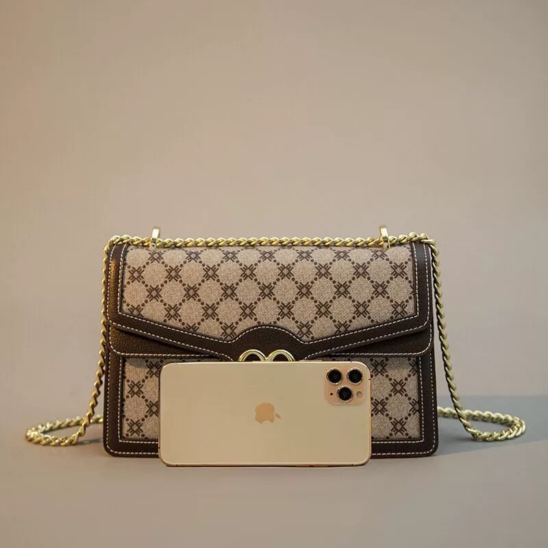 DEEPKEE 新款單肩斜挎時尚鍊條包しゅじん手提包 GH-6287 號