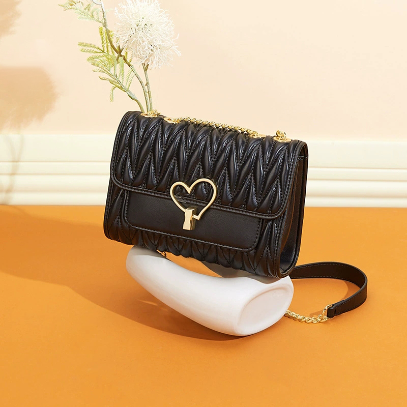 DEEPKEE きんこ鍊條斜挎真皮包包 953168F 號