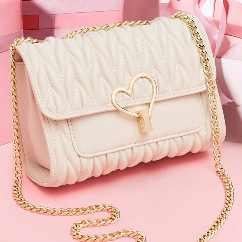 DEEPKEE きんこ鍊條斜挎真皮包包 953168F 號