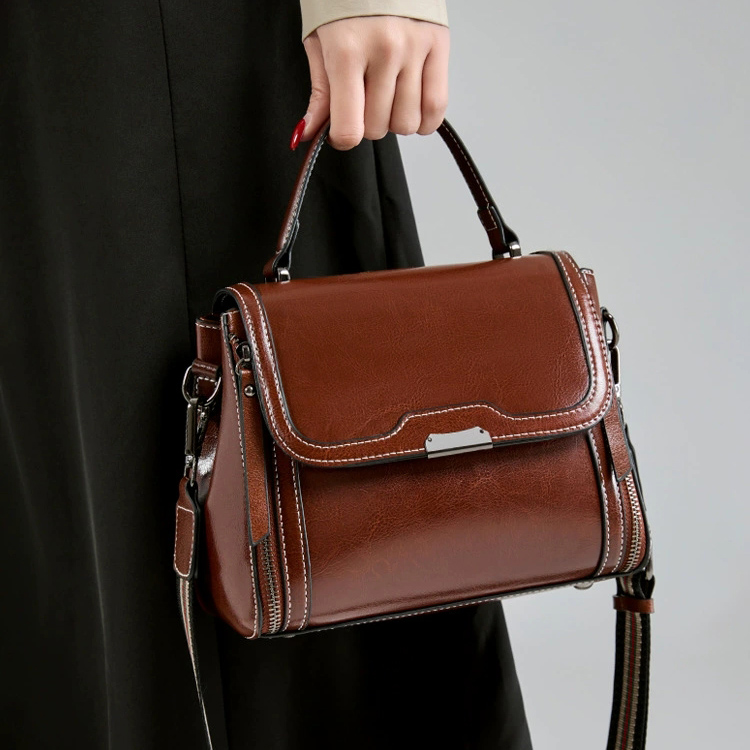 DEEPKEE 真皮レトロ手提單肩包 6241 號