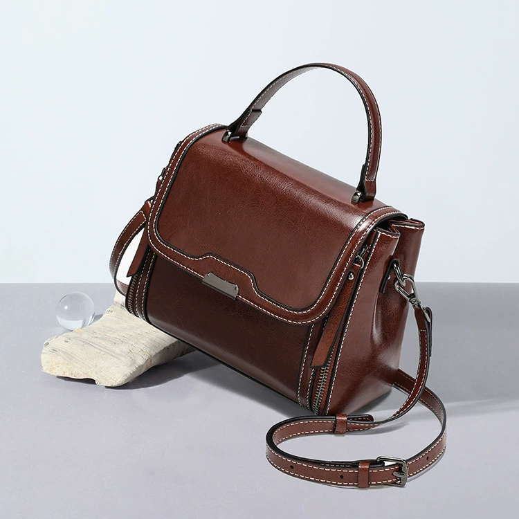 DEEPKEE 真皮レトロ手提單肩包 6241 號