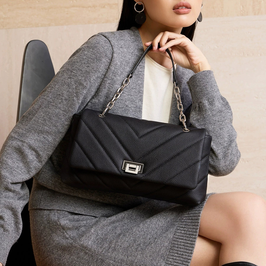 DEEPKEE シャネル真皮單肩包斜挎包女包 3169 號