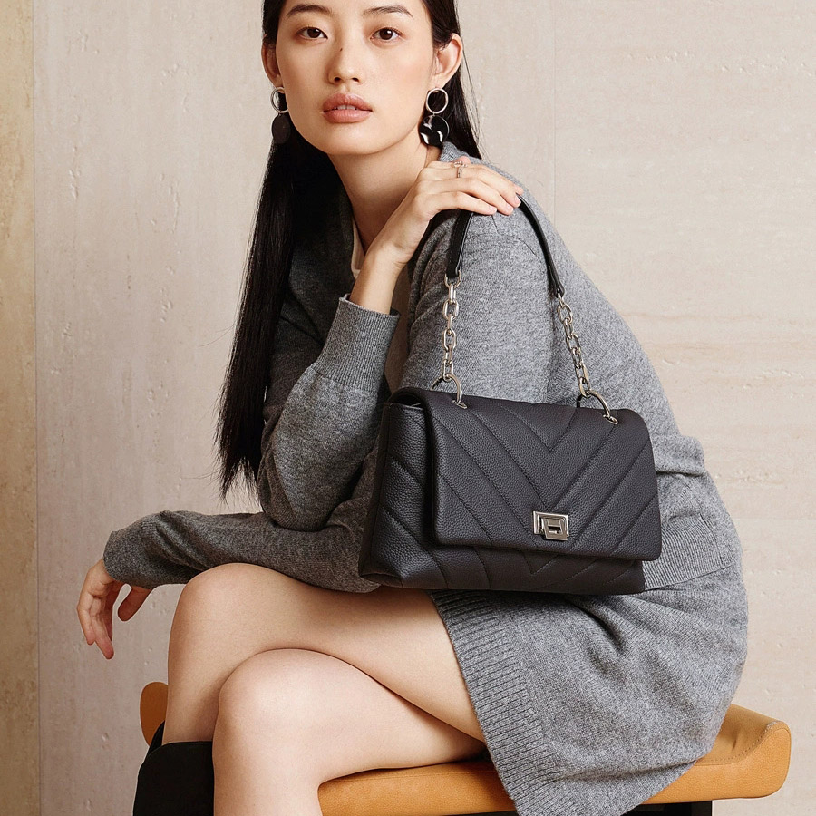 DEEPKEE シャネル真皮單肩包斜挎包女包 3169 號