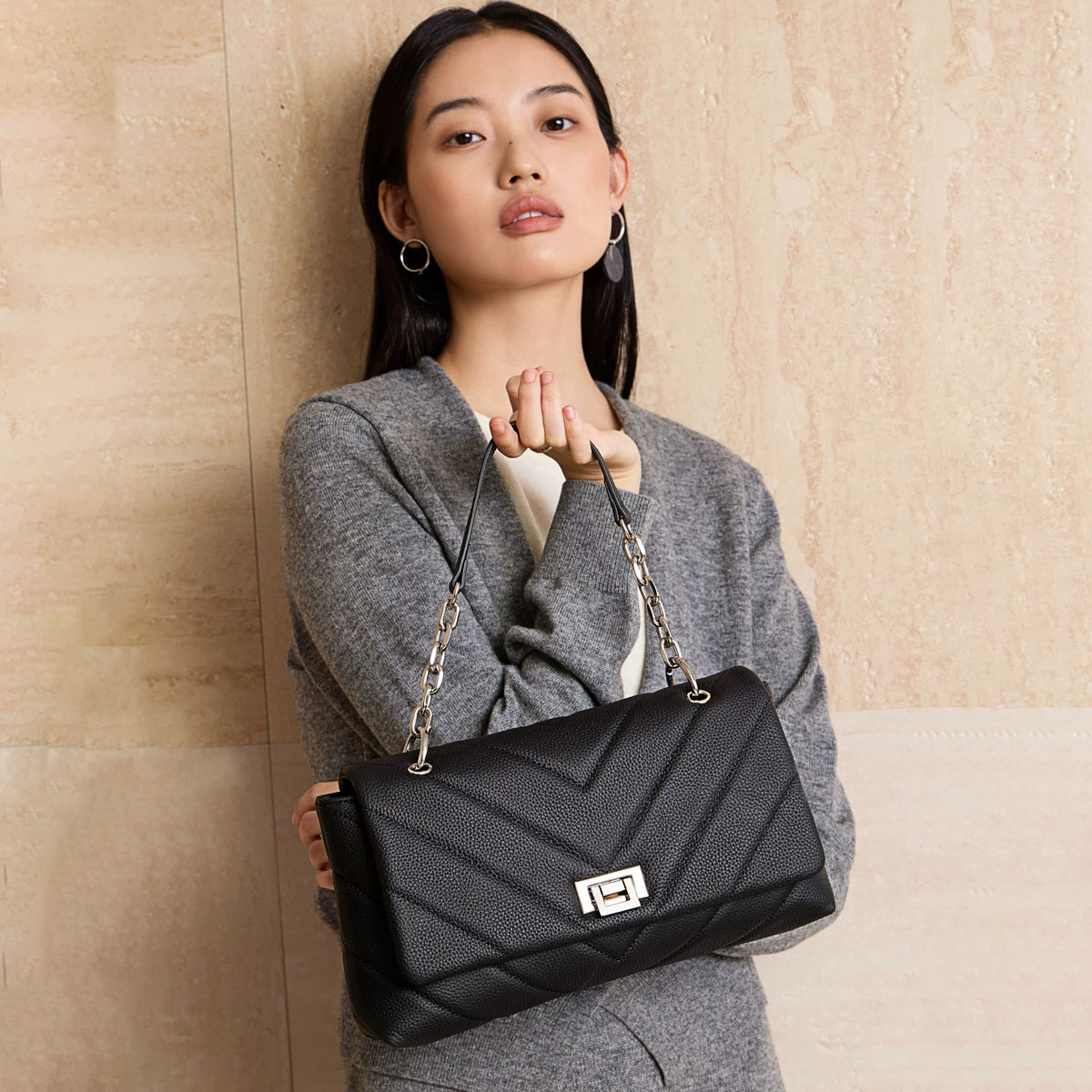 DEEPKEE シャネル真皮單肩包斜挎包女包 3169 號