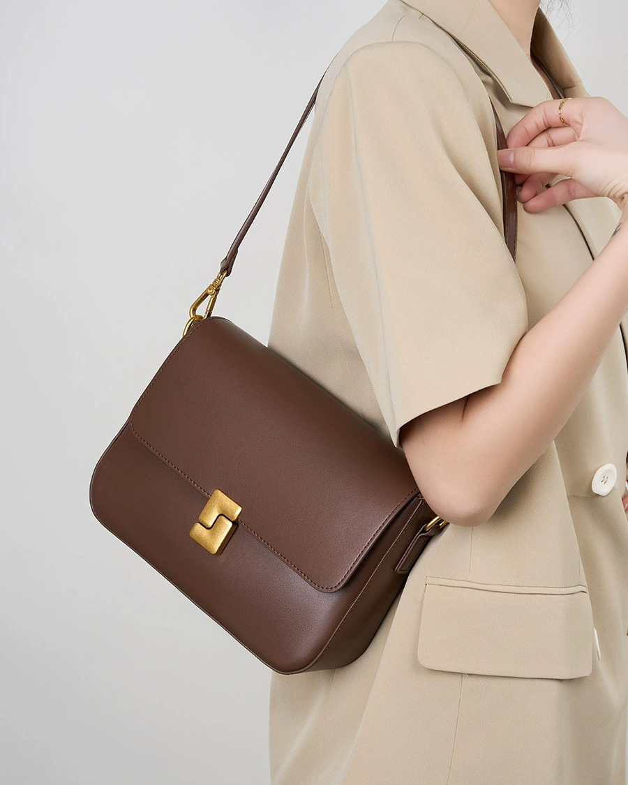 DEEPKEE 真皮單肩豆腐包小方包 2621 號