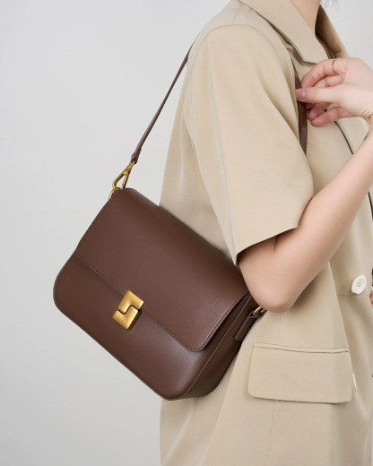 DEEPKEE 真皮單肩豆腐包小方包 2621 號