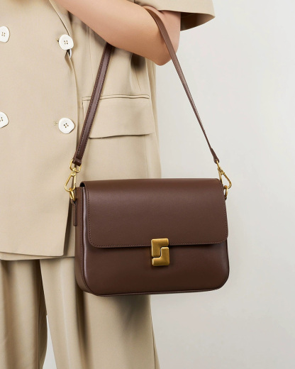 DEEPKEE 真皮單肩豆腐包小方包 2621 號