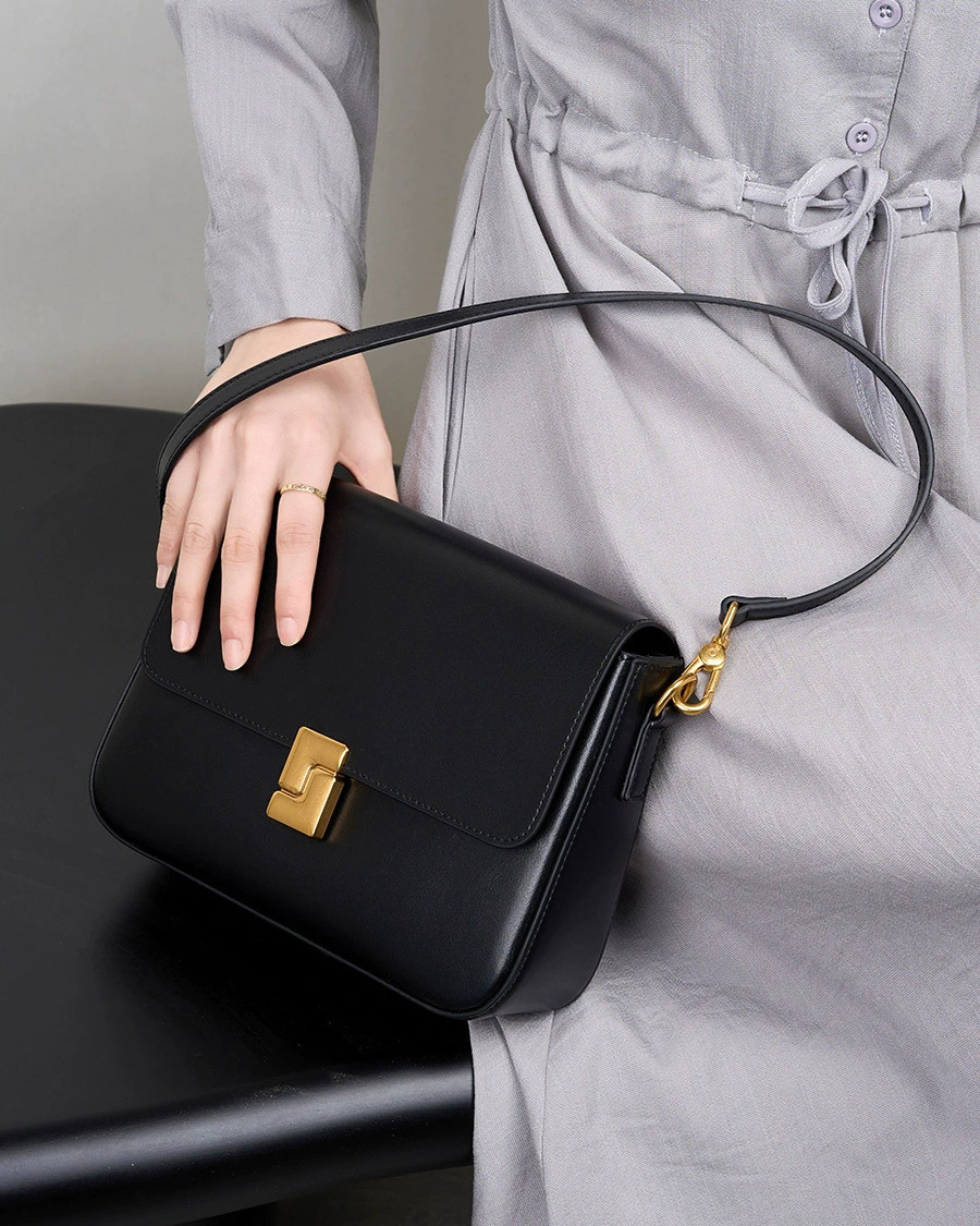 DEEPKEE 真皮單肩豆腐包小方包 2621 號