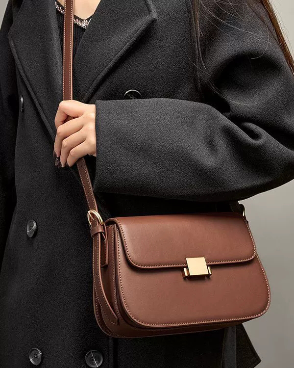 DEEPKEE 高級感小眾設計腋下包真皮女包 2126 號