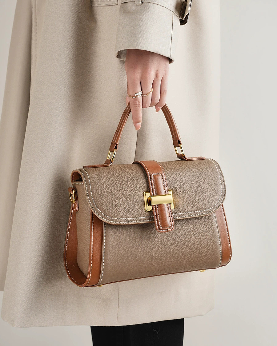 DEEPKEE 頭層牛皮包高級質感時尚手提包斜挎包 2189 號