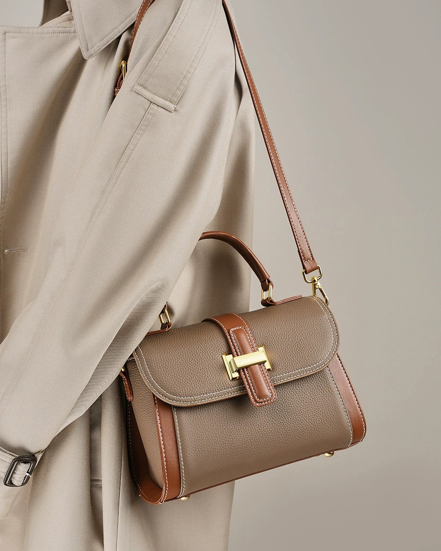 DEEPKEE 頭層牛皮包高級質感時尚手提包斜挎包 2189 號