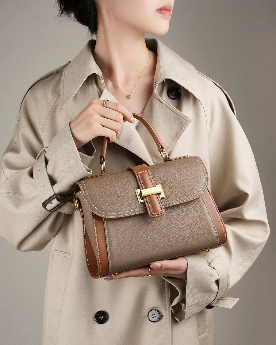 DEEPKEE 頭層牛皮包高級質感時尚手提包斜挎包 2189 號