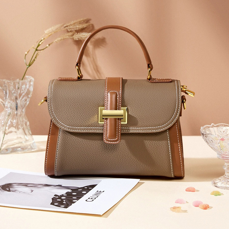 DEEPKEE 頭層牛皮包高級質感時尚手提包斜挎包 2189 號