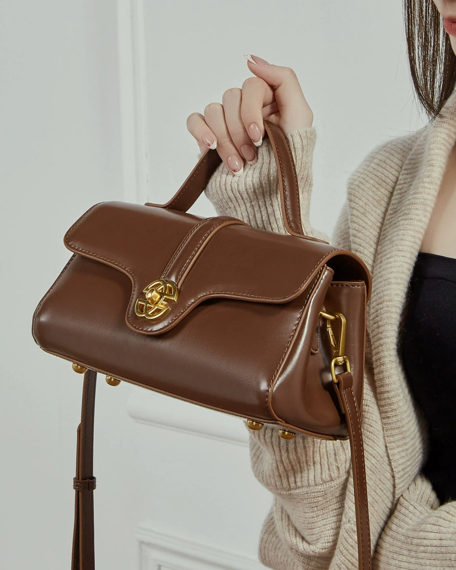 DEEPKEE 輕奢真皮包 斜挎手提單肩包 3201 號