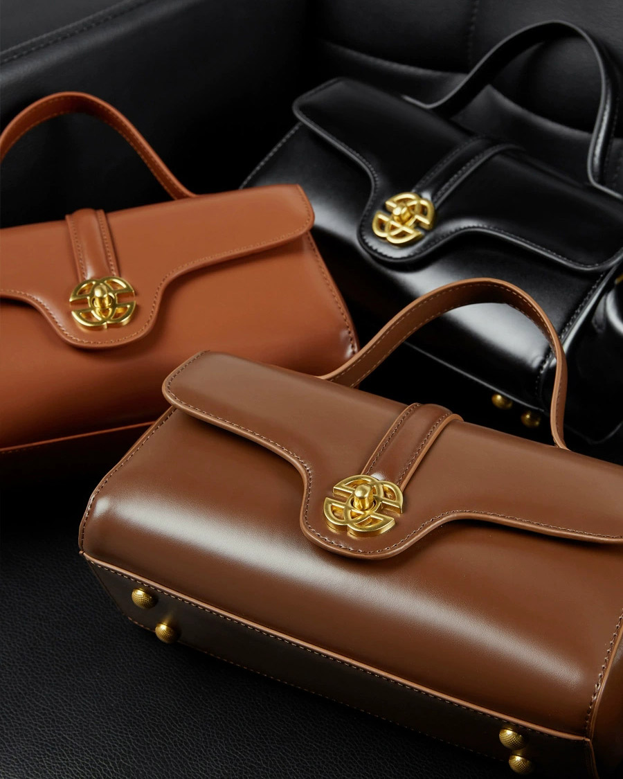 DEEPKEE 輕奢真皮包 斜挎手提單肩包 3201 號