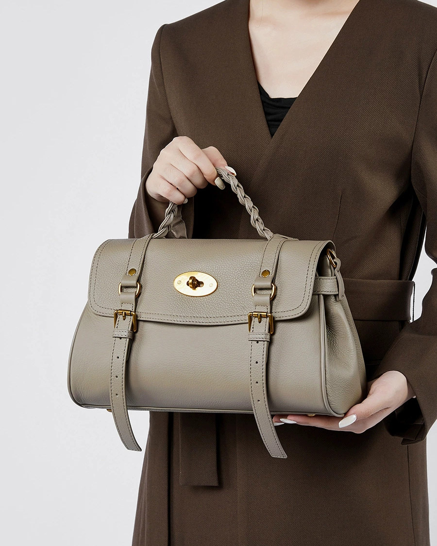 DEEPKEE 真皮郵差包牛皮手提單肩斜挎包 2866 號