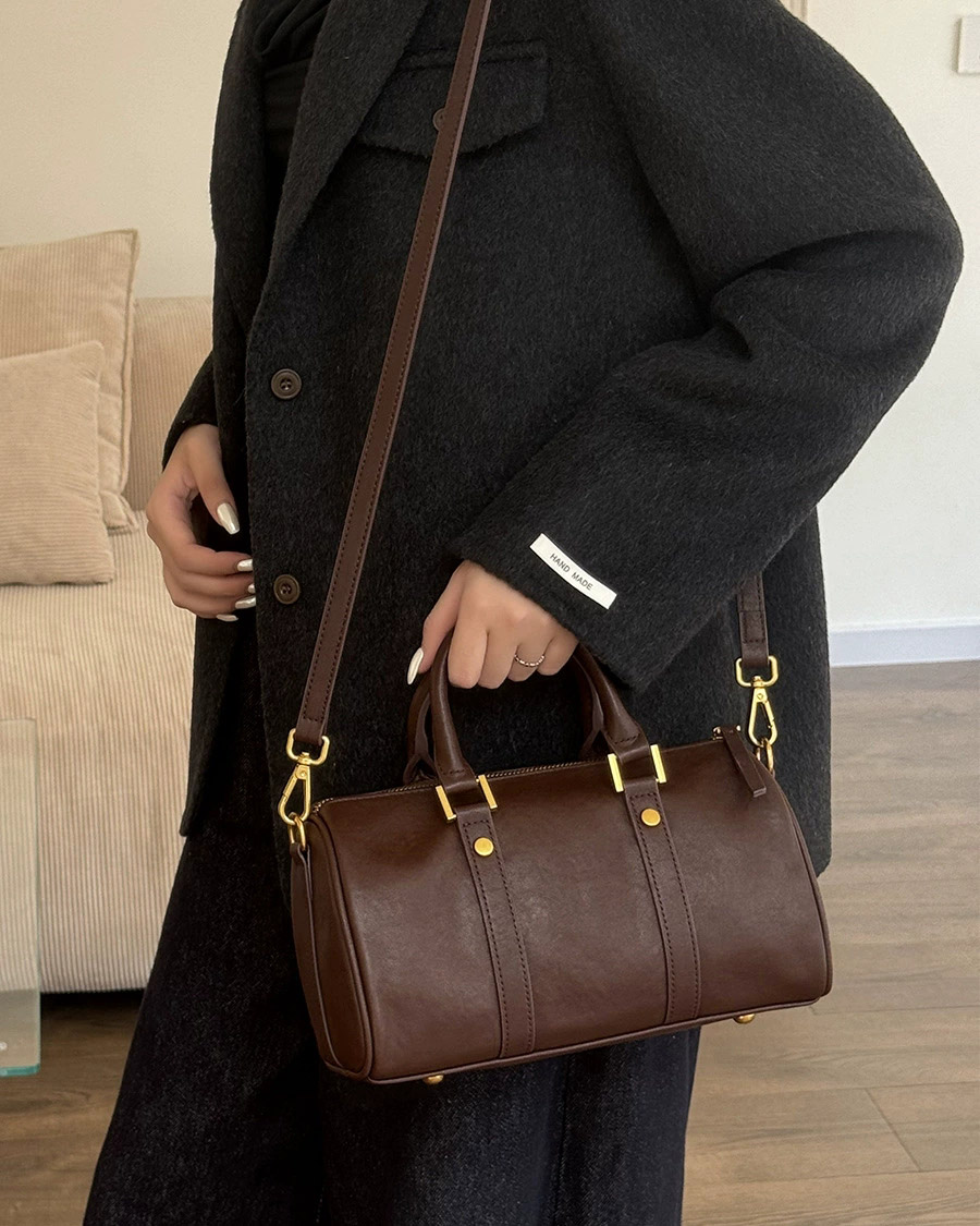 DEEPKEE 真皮美拉德復古手提斜挎包 2893 號