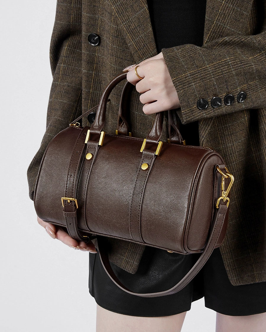 DEEPKEE 真皮美拉德復古手提斜挎包 2893 號