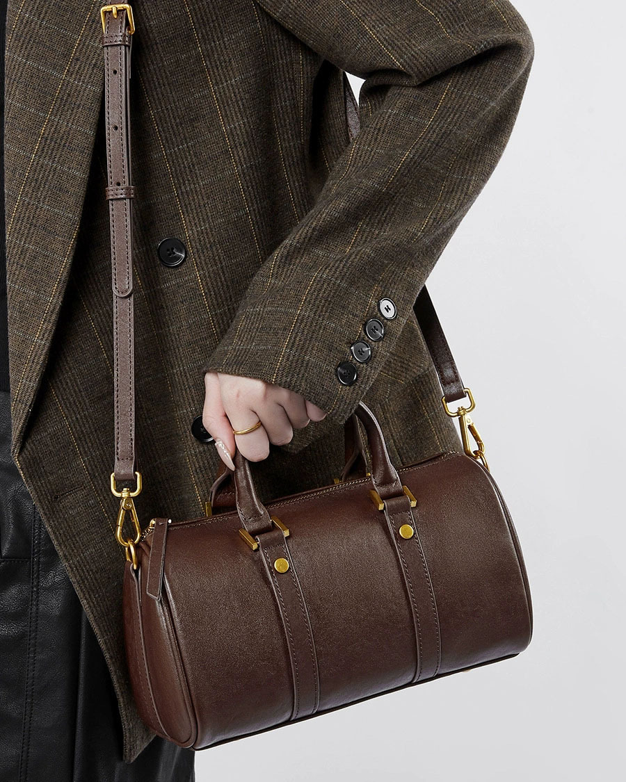 DEEPKEE 真皮美拉德復古手提斜挎包 2893 號