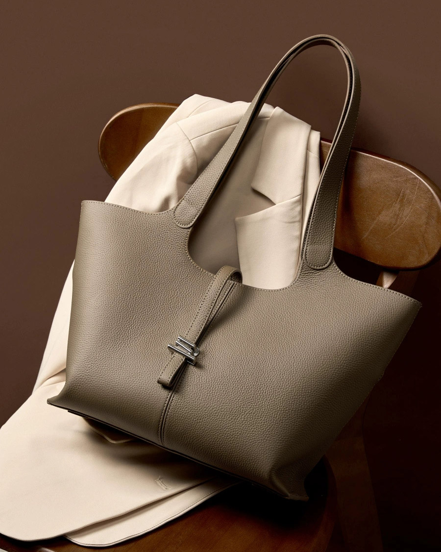 DEEPKEE 頭層牛皮風鈴托特包手提單肩真皮女包 2661 號