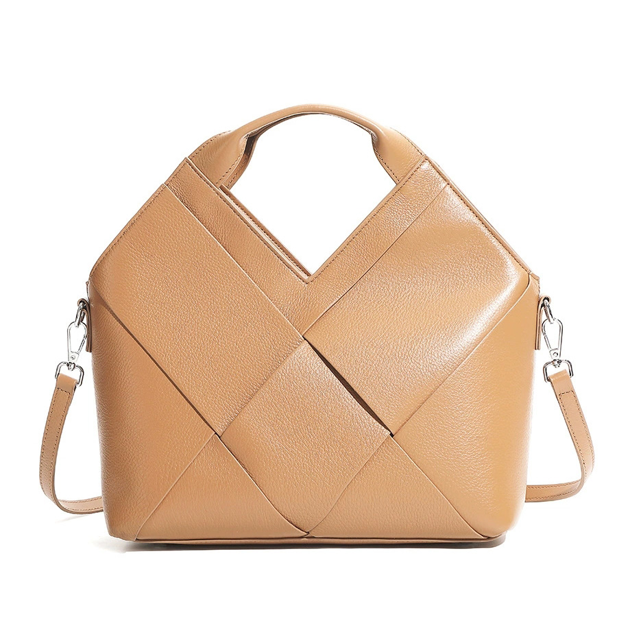 DEEPKEE 頭層真皮編織包軟皮手提斜挎包 3112 號