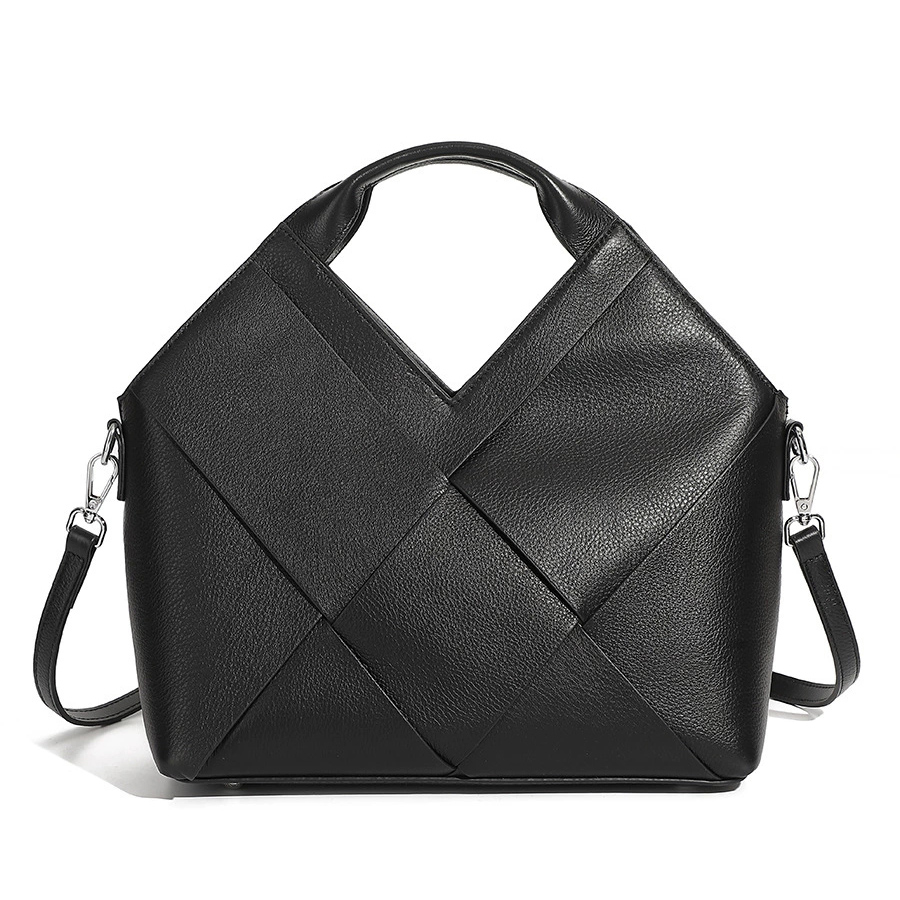 DEEPKEE 頭層真皮編織包軟皮手提斜挎包 3112 號