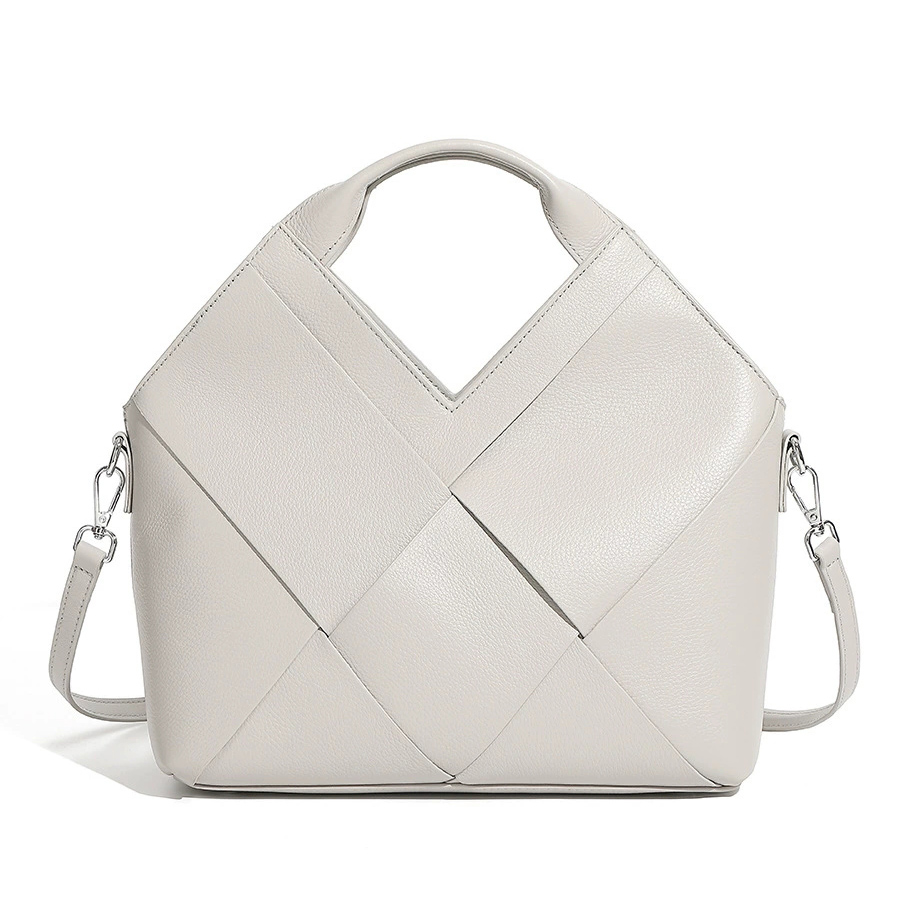 DEEPKEE 頭層真皮編織包軟皮手提斜挎包 3112 號