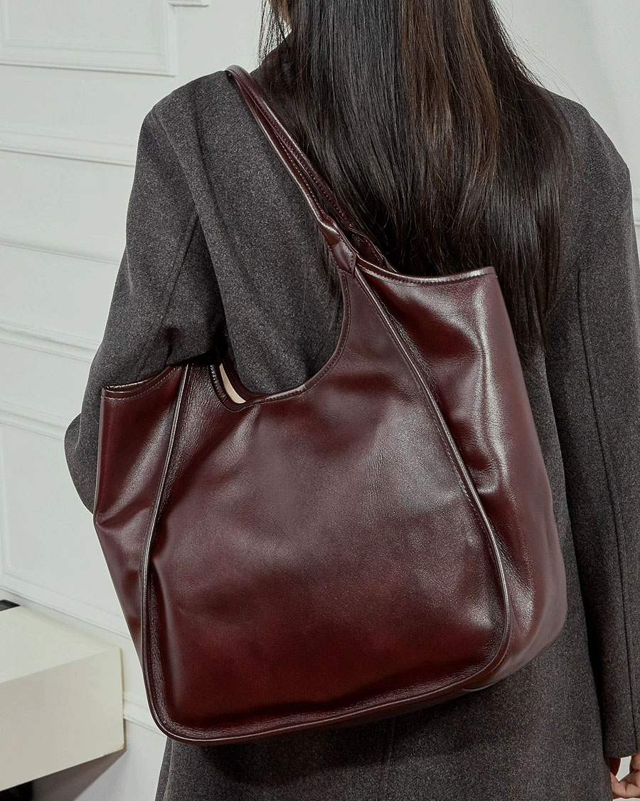 DEEPKEE 頭層牛皮大容量單肩包 3230 號