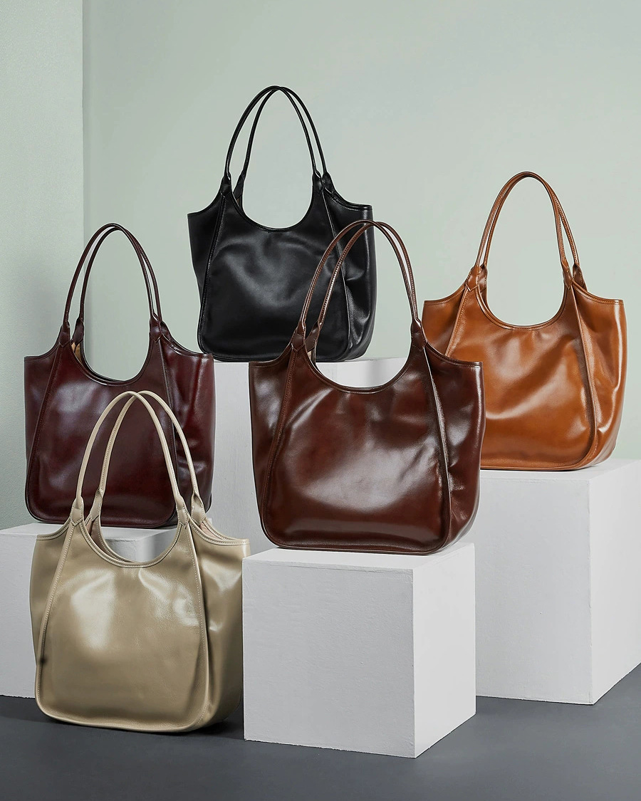 DEEPKEE 頭層牛皮大容量單肩包 3230 號