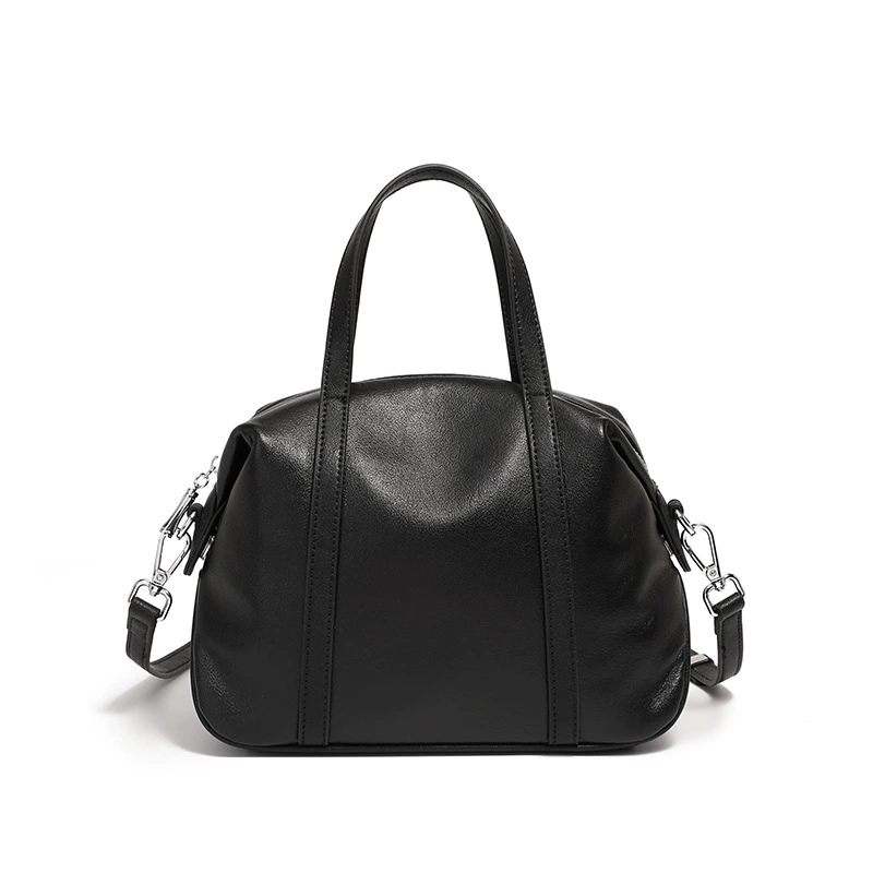 DEEPKEE 高級感小眾真皮單肩波士頓枕頭包 手提斜挎包 2898 號